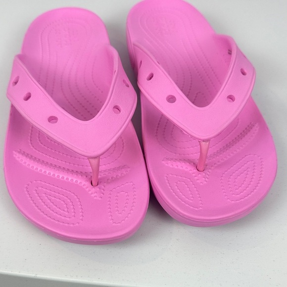 CROCS Iconic Comfort Light Pink Flip Flops Size 12 - Picture 10 of 10